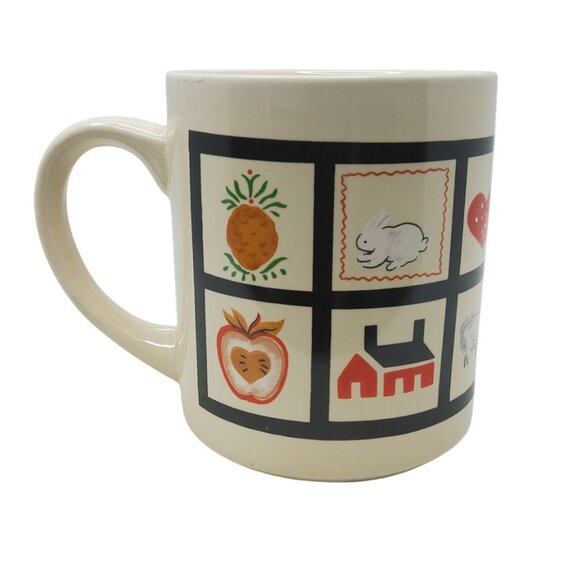 Vintage Ceramic Mug With Folk Art Design - Picture 1 of 5